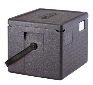 Pojemnik termoizolacyjny 22,3L Cam GoBox GN1/1 z paskiem – Cambro czarny, 390×330×316 mm