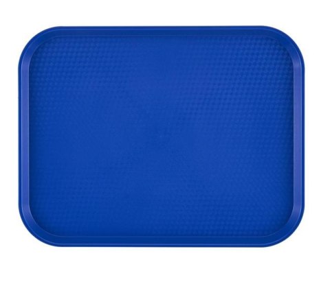Niebieska taca fast food Cambro 355×457 mm widok z przodu - 1418FF186