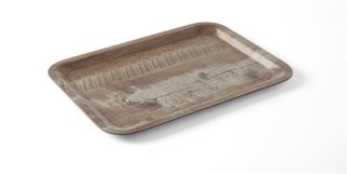 Taca do serwowania 240×340 mm, ciemne drewno, laminat z melaminy, antypoślizgowa – AmerBox