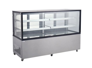 Witryna chłodnicza 2-półkowa 610L czarna – Arktic, ekspozycyjna i cukiernicza 1824x677x1230 mm