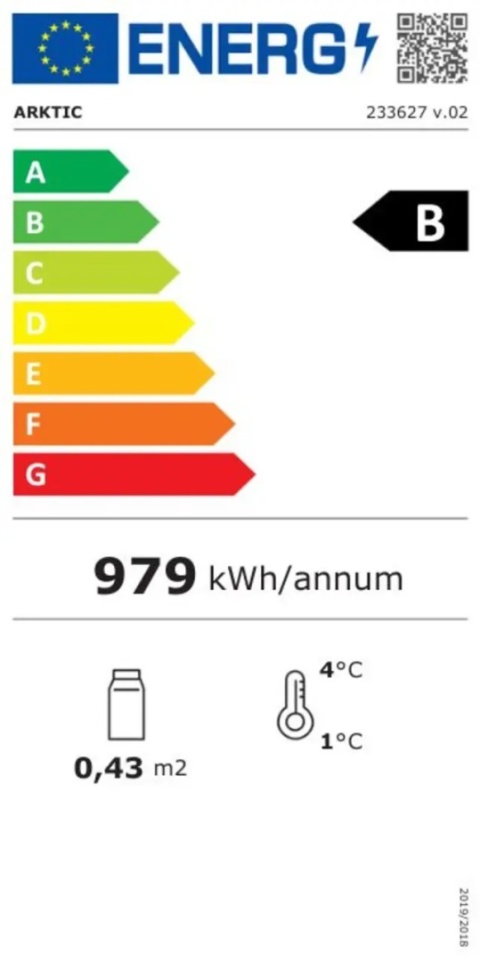 etykieta energetyczna witryny Arktic