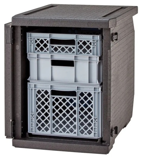Wnętrze pojemnika Cam GoBox Cambro 155 L z koszami