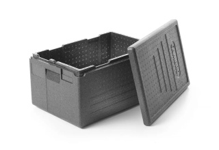 Pojemnik termoizolacyjny 46L Cam GoBox Economy GN 1/1 i GN 1/2 – Cambro, czarny, 600×400×316 mm