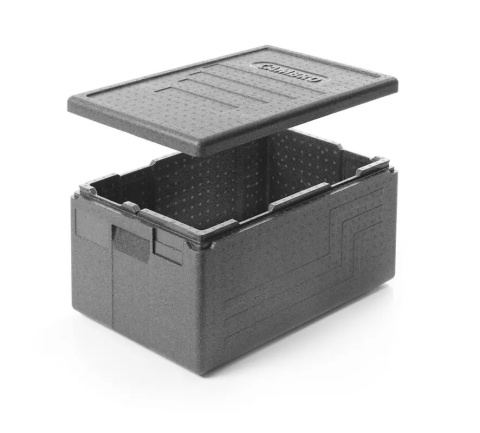 Pojemnik Cambro Cam GoBox Economy 46 L – pokrywa i uchwyty
