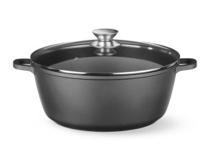 Garnek z powłoką nieprzywierającą i pokrywką 7,5 L – Hendi, czarny, 387x310x130 mm