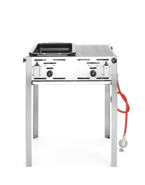Grill Hendi 50/50 z przewodem gazowym i reduktorem - 154540