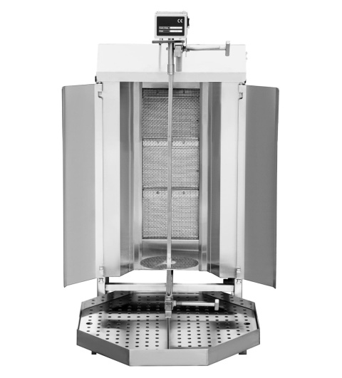 KLG220 gyros gazowy Resto Quality z trzema palnikami i dwoma osłonami bocznymi
