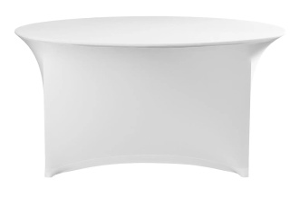 Obrus na stół cateringowy ⌀1800x760 mm okrągły biały Symposium, jersey, Hendi