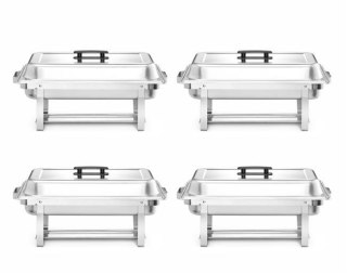 Podgrzewacz na pastę - zestaw 4 szt., HENDI, GN 1/1, 7,5L, 600x355x(H)305mm