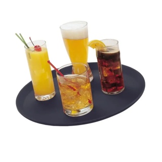 Taca do serwowania Camtread okrągła ⌀405 mm, czarna, antypoślizgowa – Cambro
