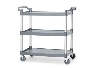 Wózek kelnerski 3-półkowy z polipropylenu – AmerBox, 1010x500x960 mm