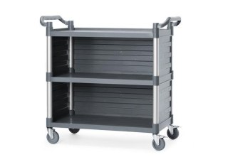 Wózek kelnerski 3-półkowy z polipropylenu duży – AmerBox, 1010x500x960 mm