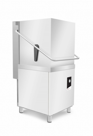 Zmywarka kapturowa Resto Quality 500×500 mm RQX1000 DD – sterowanie elektromechaniczne, 11,1 kW, 675x675x1440 mm