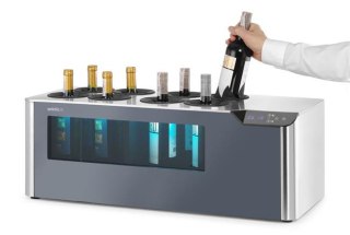 Dwustrefowa chłodziarka do wina nastawna Cellar Arktic czarna – 8 butelek, 31 L, 60 W