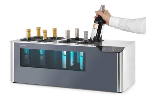 237380 Dwustrefowa chłodziarka do wina Arktic Cellar czarna – widok frontowy