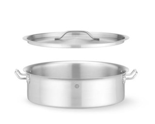 Garnek niski z pokrywką 15,8L – ⌀380x139 mm, HENDI 836521