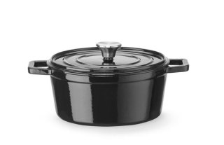Garnek żeliwny emaliowany HENDI 3,7 L czarny 317x240x105 mm