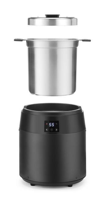 Elektryczny kociołek do zupy 10L HENDI – czarny