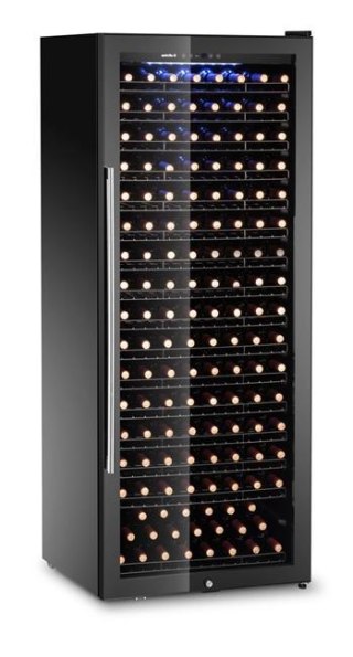 Lodówka do wina 542L na 224 butelki Arktic 237144, jednostrefowa, czarna winiarka – 690×700×1833 mm