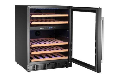 Dwustrefowa lodówka do wina Arktic 237106 – półki bukowe