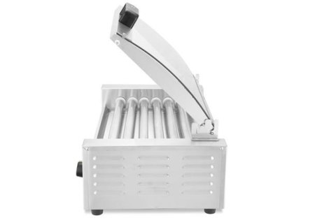 Podgrzewacz rolkowy do parówek 7 rolek z pokrywą 230V, 620W – HENDI 268636 – 566×375×259 mm