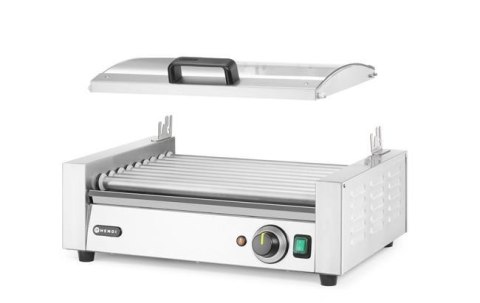 Podgrzewacz do parówek 9 rolek z pokrywą 230V, 790W – HENDI 268643 – 566×450×259 mm