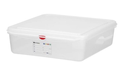 Pojemnik GN 1/1 HENDI 873342 13 L transparentny z polipropylenu z pokrywką