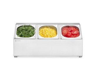 Stojak do pojemników GN 1/6 ze stali nierdzewnej 512x245x215 mm Hendi 820032