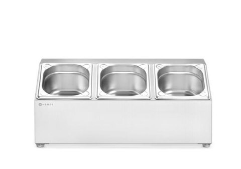 Stojak do pojemników GN 1/6 ze stali nierdzewnej 512x245x215 mm Hendi 820032