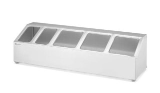 Stojak do pojemników GN 1/6 i GN 1/9 ze stali nierdzewnej 745x245x215 mm Hendi 820049