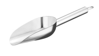 Szufelka barmańska 0,11 L ze stali nierdzewnej, srebrna – BarUp 521441 – 235x70 mm