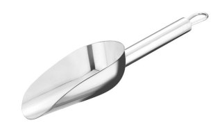 Szufelka barmańska 0,36 L ze stali nierdzewnej, srebrna – BarUp 521465 – 335x100 mm