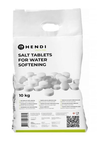 Tabletki solne do uzdatniania wody 10 kg Hendi - chlorek sodu NaCl, EN 973 Typ A