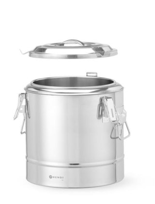 Termos do transportu żywności 11L HENDI Kitchen Line – stal nierdzewna, szczelna pokrywa, 300x345 mm