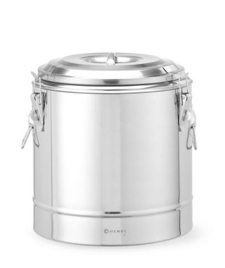 Termos do transportu żywności 19L HENDI Kitchen Line – stal nierdzewna, szczelna pokrywa, 350x400 mm