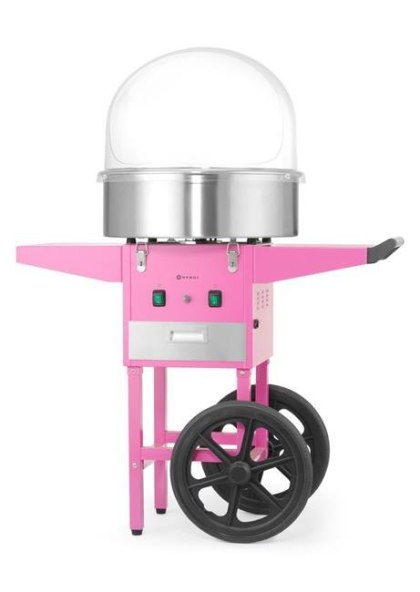 Maszyna do waty cukrowej z wózkiem HENDI 282809 – urządzenie pastelowy różowy, 1130 W, 948x520x914 mm