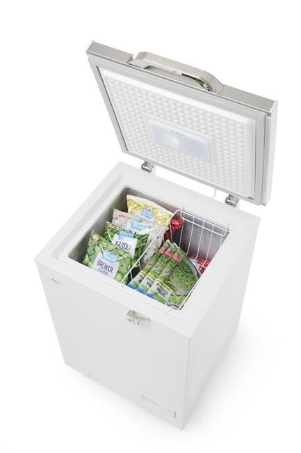 Arktic 235904 – zamrażarka aluminiowa 93 L biała otwarta