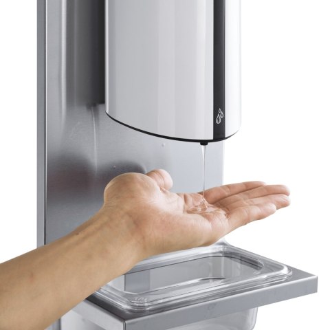 Bezdotykowy, naścienny dozownik płynu dezynfekującego lub mydła "ECO"