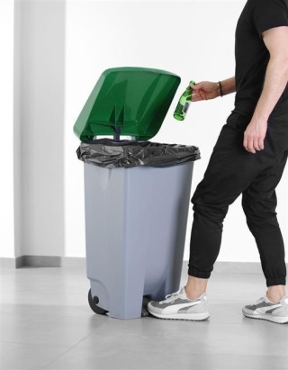 Pokrywa do kosza na śmieci 120L zielona HENDI 873465 – 505x415 mm