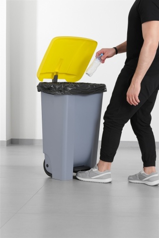 Pokrywa do kosza na śmieci 120L żółta HENDI 873489 – 505x415 mm