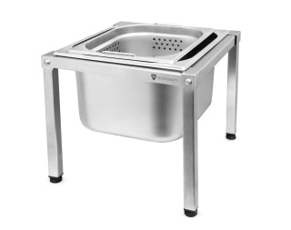 Separator obierzyn Resto Quality RQXS do obieraczek RQX08C, RQX15C, RQX30C – stal nierdzewna – 367×395×315 mm