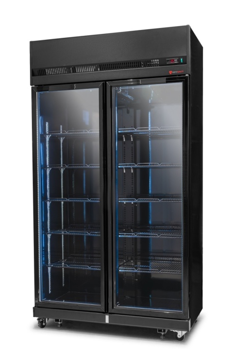 szafa chłodnicza RQ770-BLACK drzwi skrzydłowe