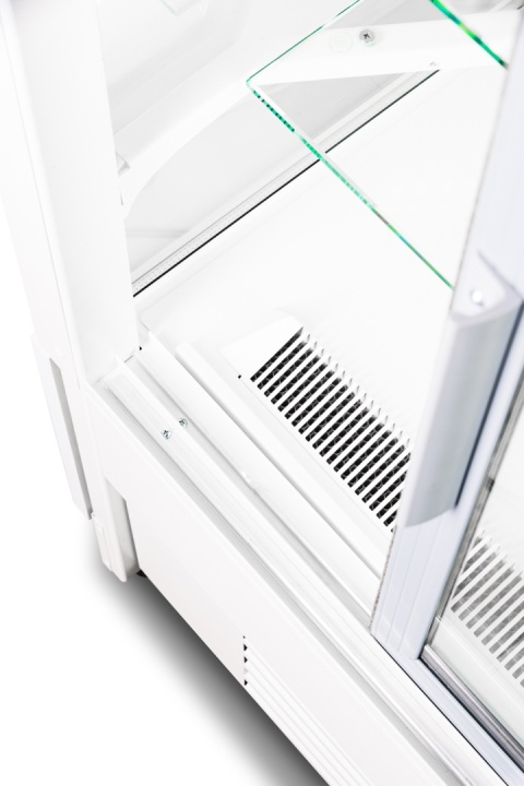 Witryna cukiernicza Dolce Fresca 900 Bianco z białym wnętrzem