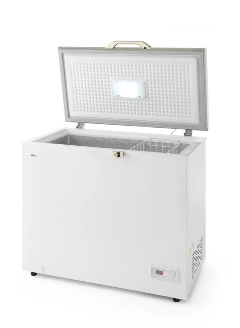 zamrażarka skrzyniowa Arktic 233856 biała – otwarta