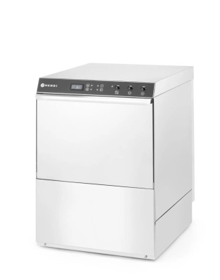 Zmywarka do naczyń gastronomiczna 500x500 Doppio 237366 Hendi - pompa spustowa, 2 dozowniki, system wyparzania 400V/4900W