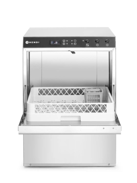 Kosze 500x500 mm i koszyk na sztućce do zmywarki Doppio.