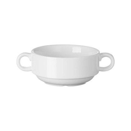 Bulionówka z 2 uszami 470 ml Pure Bianco Fine Dine - biała porcelana gastronomiczna do zupy i bulionu 762004