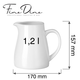 Dzbanek 1.2L Pure Bianco Fine Dine - porcelanowy dzbanek gastronomiczny do wody i soków 762967
