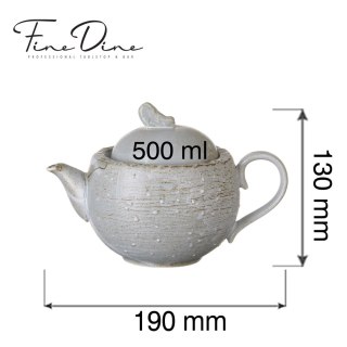 Porcelanowy dzbanek do herbaty Stark 500 ml szary - Fine Dine 778883