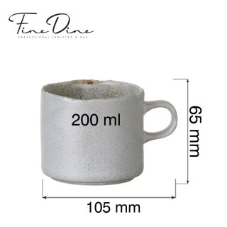 Filiżanka do cappuccino Stark 200 ml szara porcelana Vitrified - Fine Dine 762196